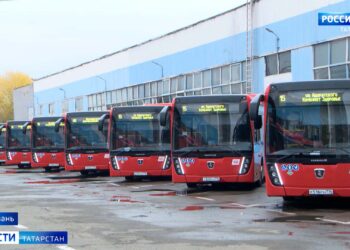 В Казань доставили 65 новых автобусов НЕФАЗ