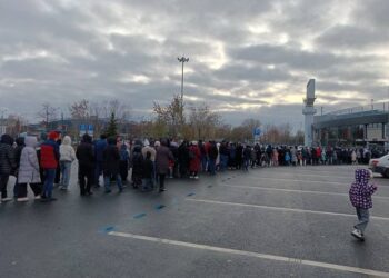 В Казани на выставку подбитой техники НАТО образовалась огромная очередь