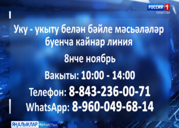 8нче ноябрьдә республикада кайнар линия эшли