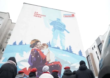 В Зеленодольске открыли мурал «Za мирное небо»