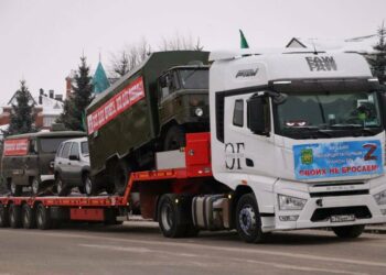 Конвой с гумпомощью из Арского района РТ направился в зону СВО