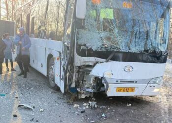 На въезде в Зеленодольск произошло ДТП с участием автобуса