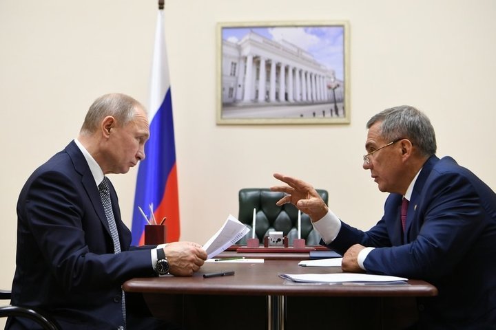 Путин с Раисом РТ