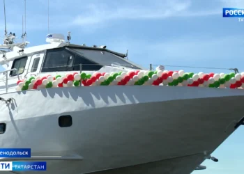 В Зеленодольском районе на воду спустили новый «Метеор»