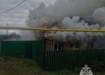 В Заинске многодетная семья спаслась из горящего дома