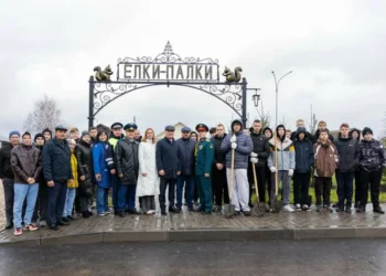 В Алексеевском районе высадили ели в парке «Елки-палки»