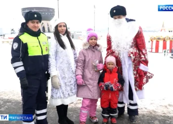 Сотрудники Гоставтоинспекции Казани в преддверии Нового года провели рейд по безопасности дорожного движения