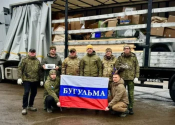 Из Бугульмы в зону СВО отправили 22 тонны гумпомощь