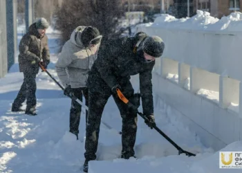Студенты и сотрудники Поволжского ГУФКСиТ очистили территорию вуза от сугробов