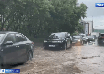 Казань ушла под воду после сильного ливня